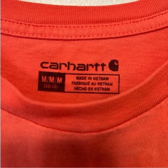 Carhartt Vibrant Coral Colored Tee with Pocket - Picture 5 of 6